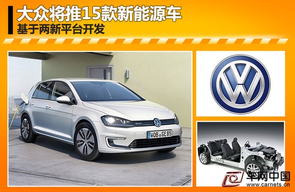 大眾15款新能源車即將推出 基于兩大平臺開發
